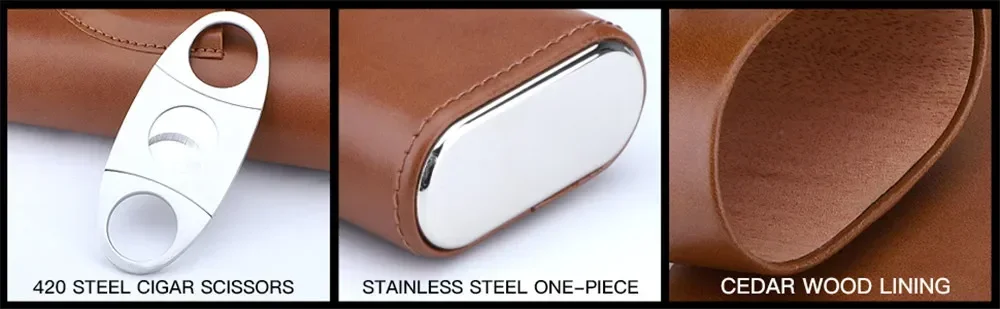 Nordic Gift Portable Moisturizing Cigar Accessories - Elegant Leather Design Nordic Gift Portable Moisturizing Cigar Accessories - Elegant Leather Design