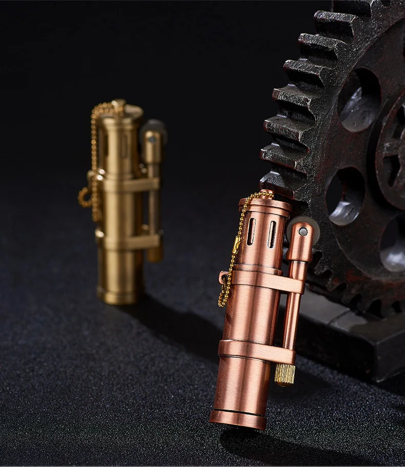 Classic Brass Kerosene Lighter - Retro Portable Men's Cigar Gift Classic Brass Kerosene Lighter - Retro Portable Men's Cigar Gift