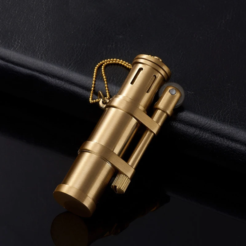 Classic Brass Kerosene Lighter – Retro Portable Men’s Cigar Gift Classic Brass Kerosene Lighter - Retro Portable Men's Cigar Gift