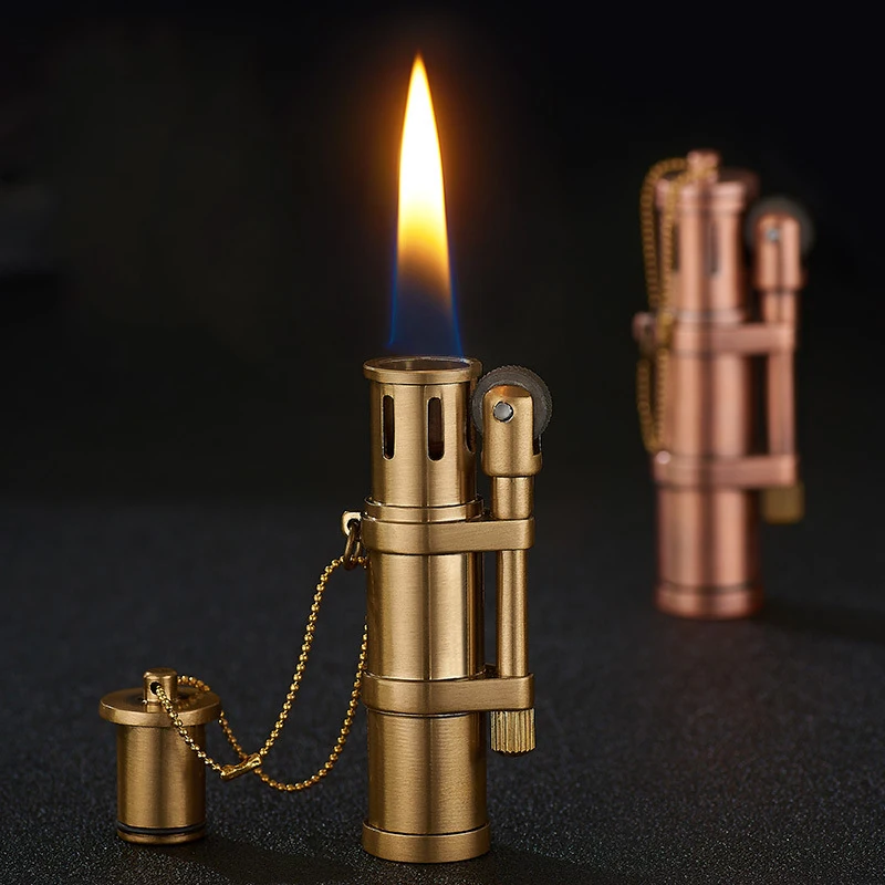 Classic Brass Kerosene Lighter – Retro Portable Men’s Cigar Gift Classic Brass Kerosene Lighter - Retro Portable Men's Cigar Gift