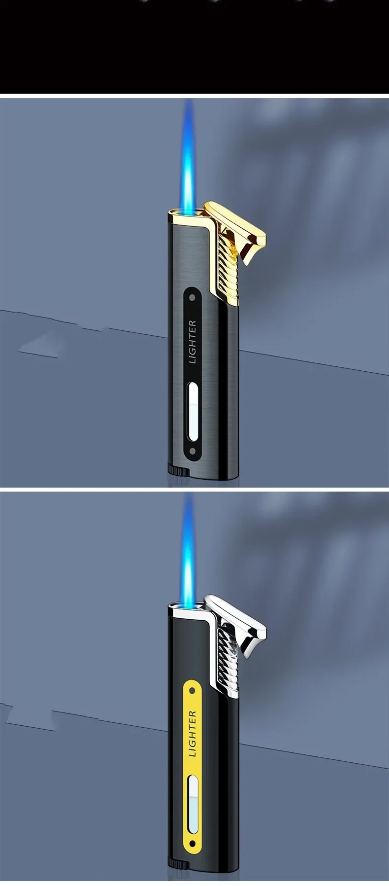 Mini Portable Metal Windproof Lighter - High-power Butane Gift