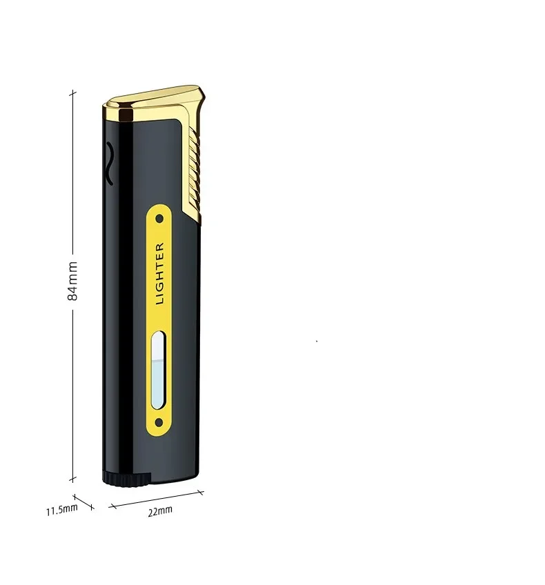 Mini Portable Metal Windproof Lighter - High-power Butane Gift