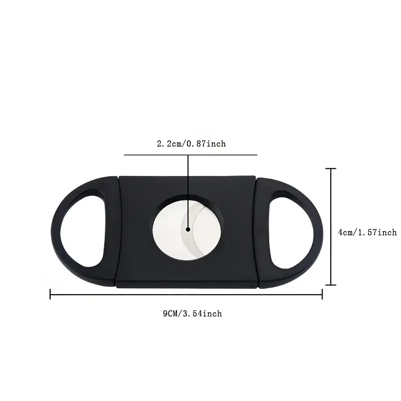 1pc Stainless Steel Cigar Cutter – Black 3.54″x1.57″ Smoking Accessories 1pc Stainless Steel Cigar Cutter - Black 3.54
