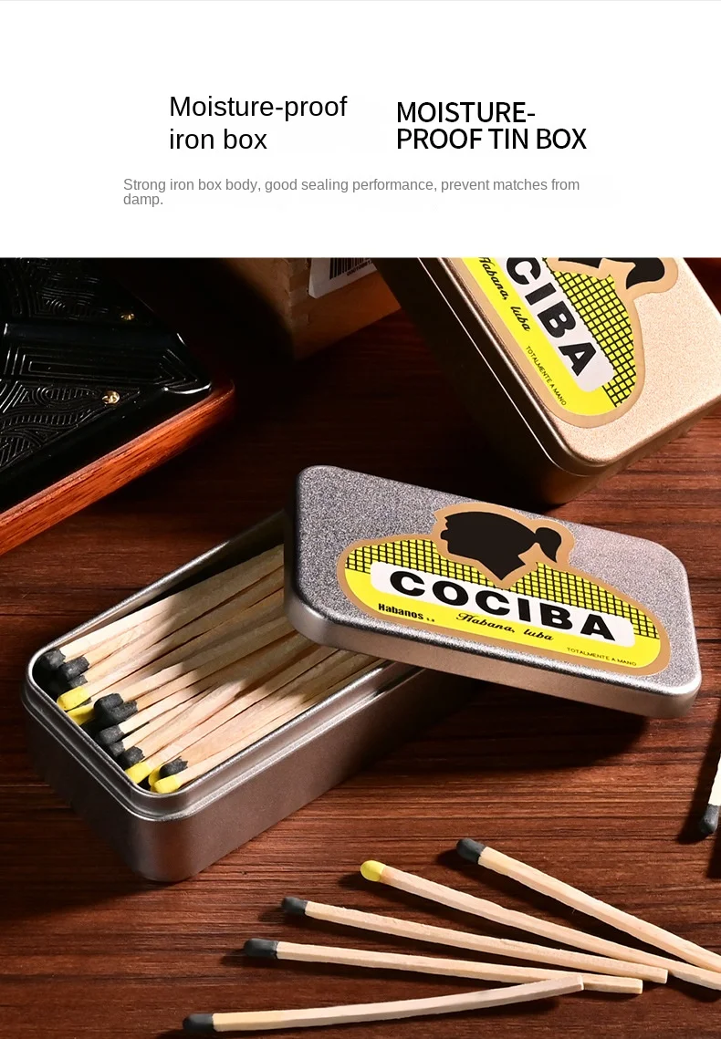 Extra Long Cigar Matches - Slow Burn, Portable Design Extra Long Cigar Matches - Slow Burn, Portable Design