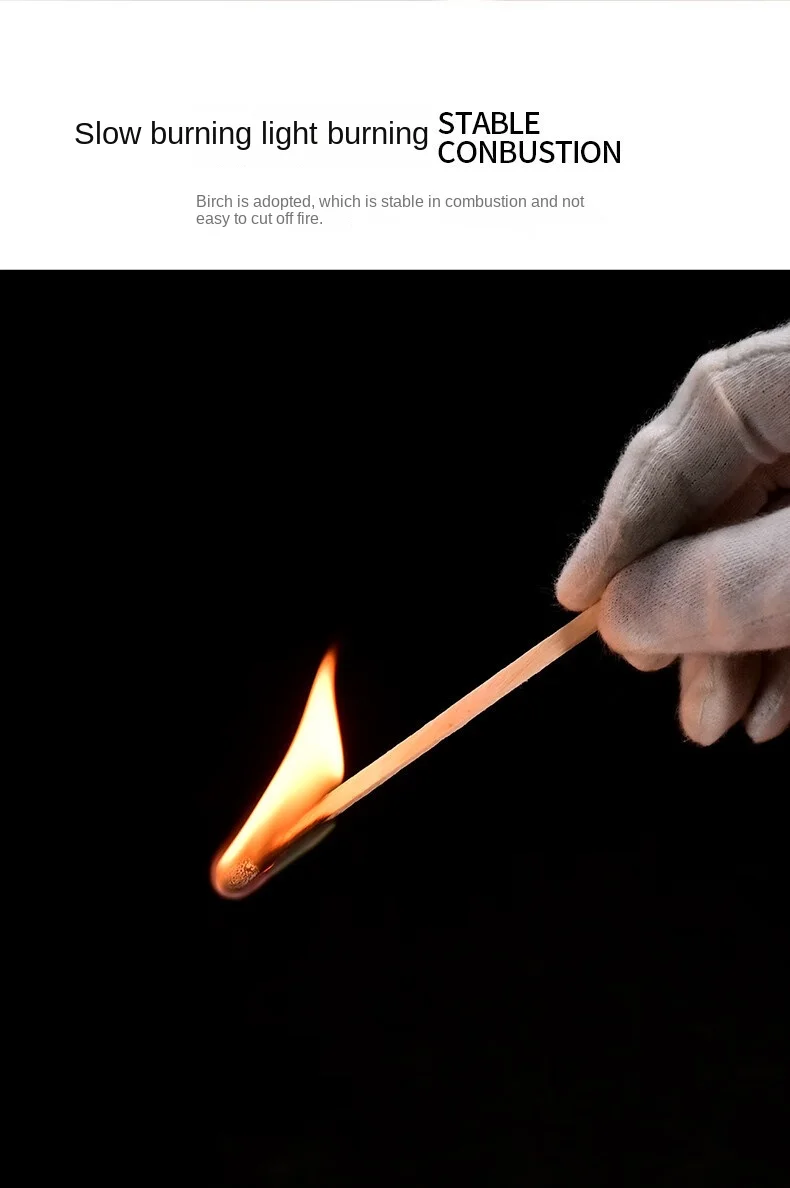 Extra Long Cigar Matches - Slow Burn, Portable Design Extra Long Cigar Matches - Slow Burn, Portable Design