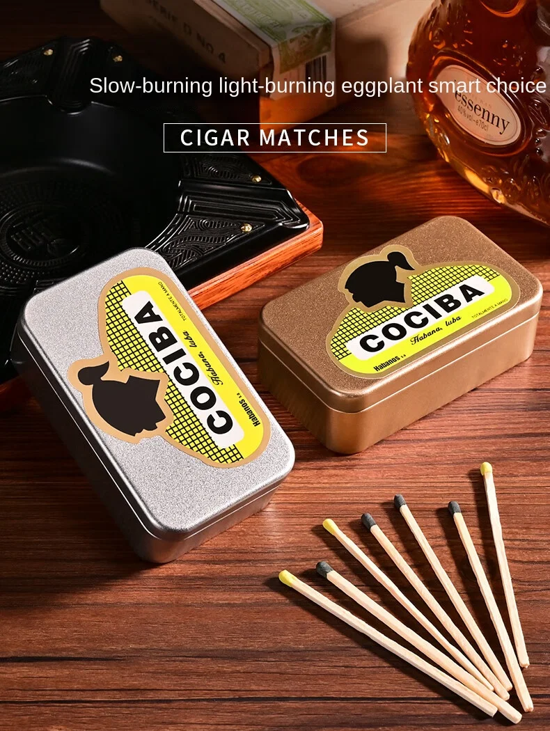 Extra Long Cigar Matches - Slow Burn, Portable Design Extra Long Cigar Matches - Slow Burn, Portable Design