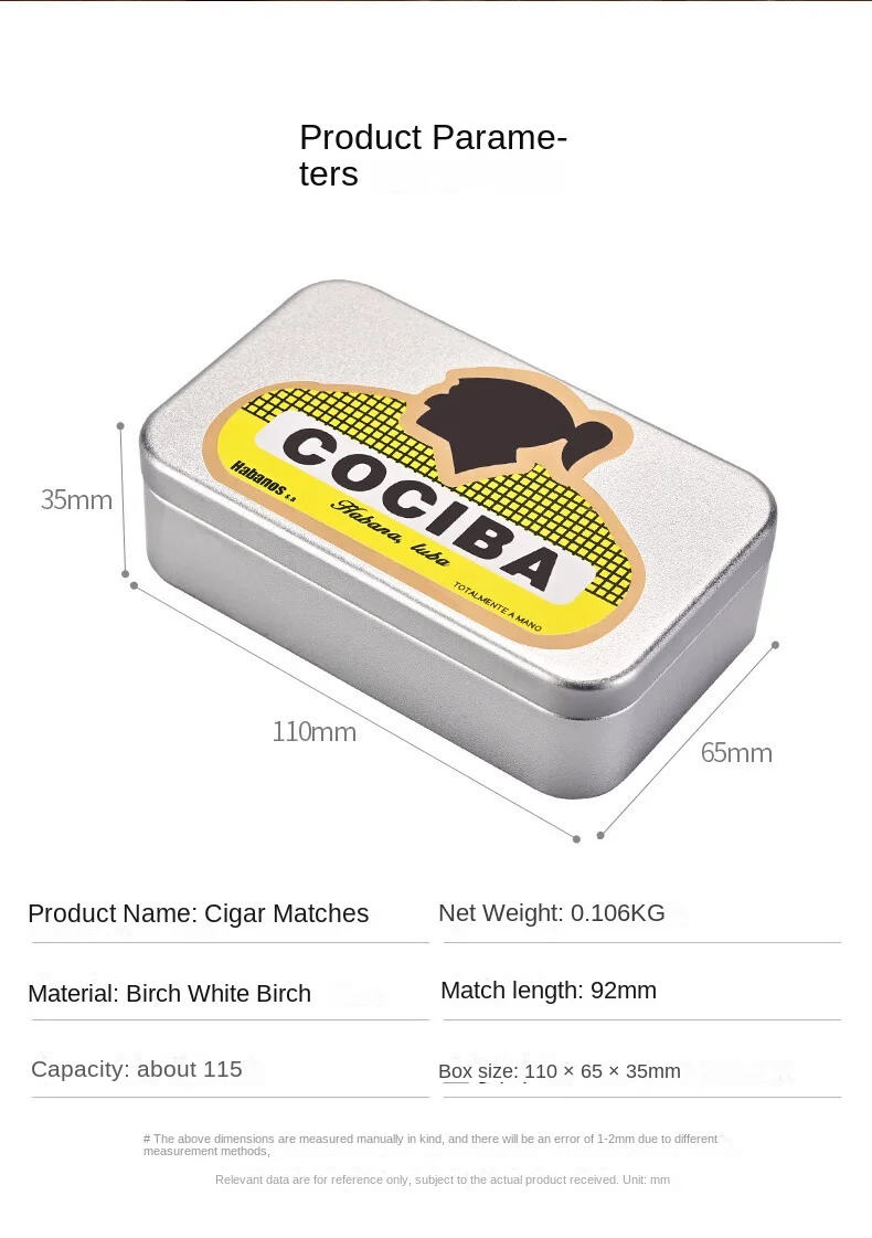 Extra Long Cigar Matches - Slow Burn, Portable Design Extra Long Cigar Matches - Slow Burn, Portable Design