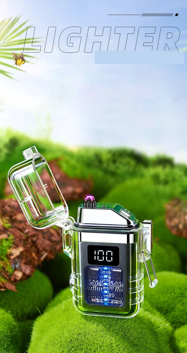 Double Arc Electric Touch Lighter - Type-C Battery, Pulse Cigarette Torch Double Arc Electric Touch Lighter - Type-C Battery, Pulse Cigarette Torch