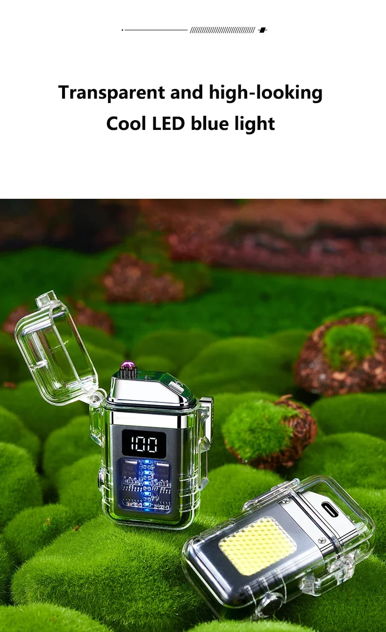 Double Arc Electric Touch Lighter - Type-C Battery, Pulse Cigarette Torch Double Arc Electric Touch Lighter - Type-C Battery, Pulse Cigarette Torch