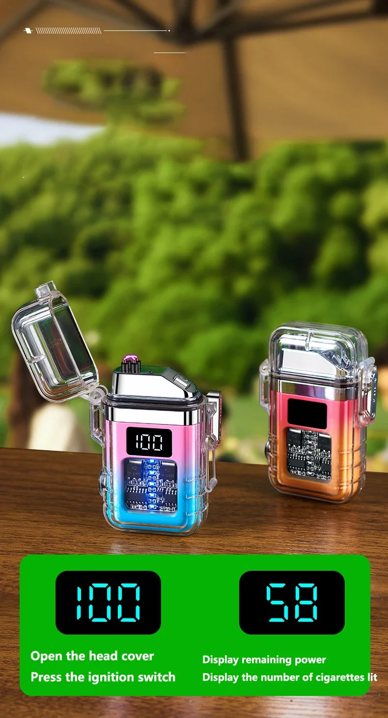 Double Arc Electric Touch Lighter - Type-C Battery, Pulse Cigarette Torch Double Arc Electric Touch Lighter - Type-C Battery, Pulse Cigarette Torch