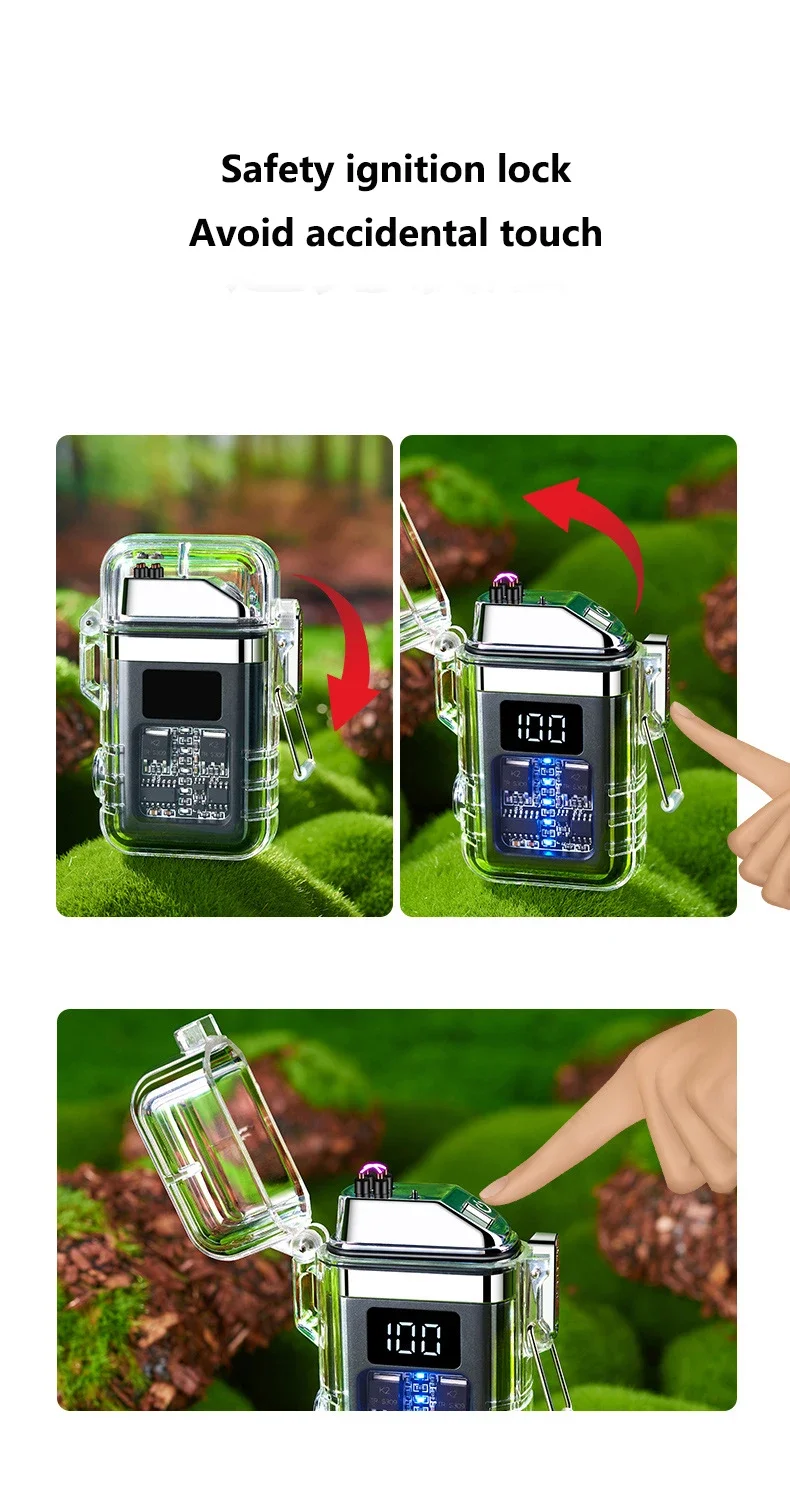 Double Arc Electric Touch Lighter - Type-C Battery, Pulse Cigarette Torch Double Arc Electric Touch Lighter - Type-C Battery, Pulse Cigarette Torch