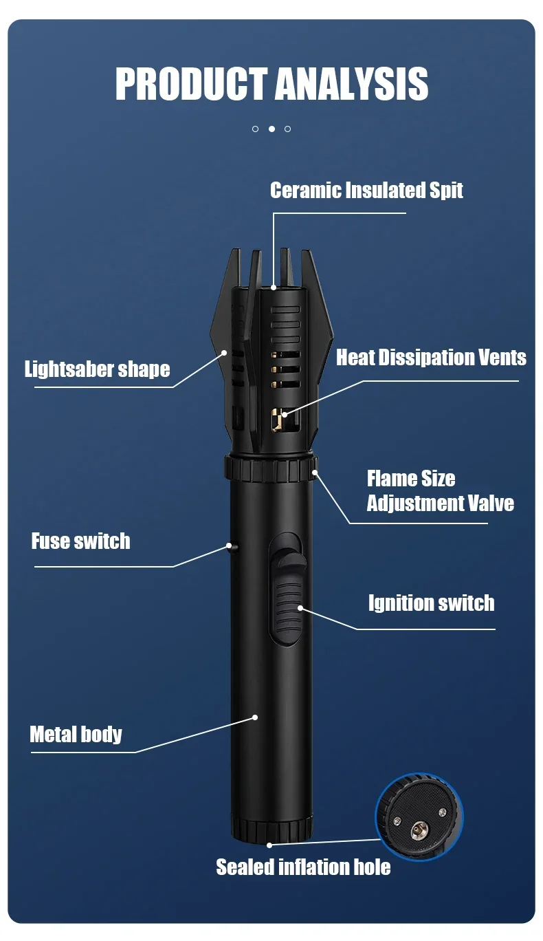 Spray Welding Gun Butane Lighter - Outdoor Windproof High-End Gift