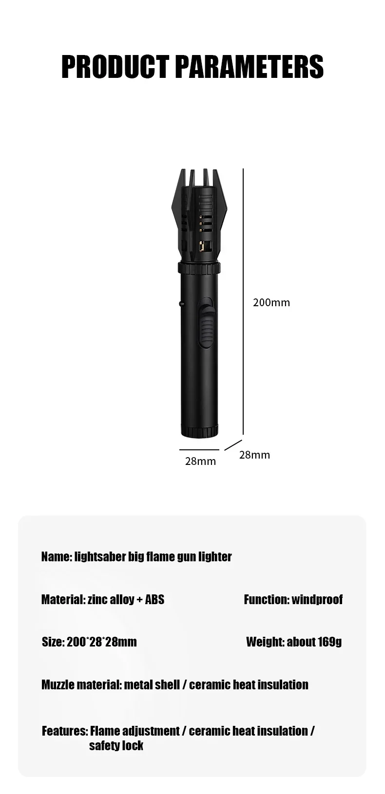 Spray Welding Gun Butane Lighter - Outdoor Windproof High-End Gift