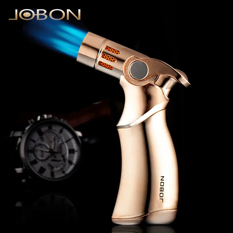 JOBON Creative Metal Butane Gas Lighter - Blue Flame Turbo 4 Torch JOBON Creative Metal Butane Gas Lighter - Blue Flame Turbo 4 Torch