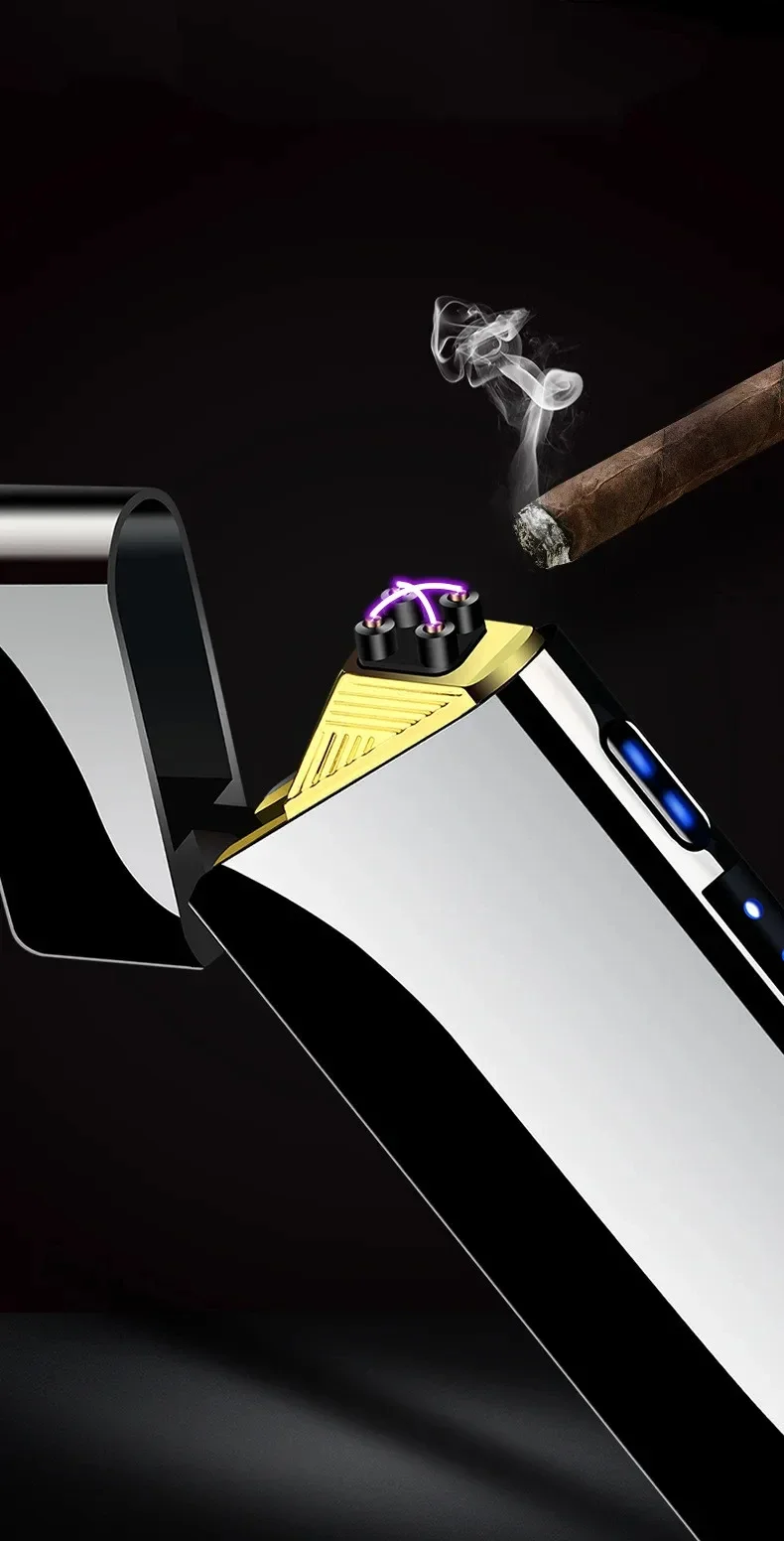 USB Electric Windproof Flameless Lighter - Double Arc, High End Gift USB Electric Windproof Flameless Lighter - Double Arc, High End Gift