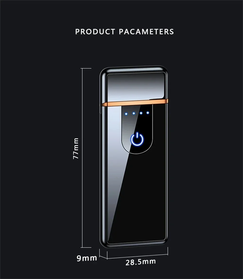 USB Electric Windproof Flameless Lighter - Double Arc, High End Gift USB Electric Windproof Flameless Lighter - Double Arc, High End Gift