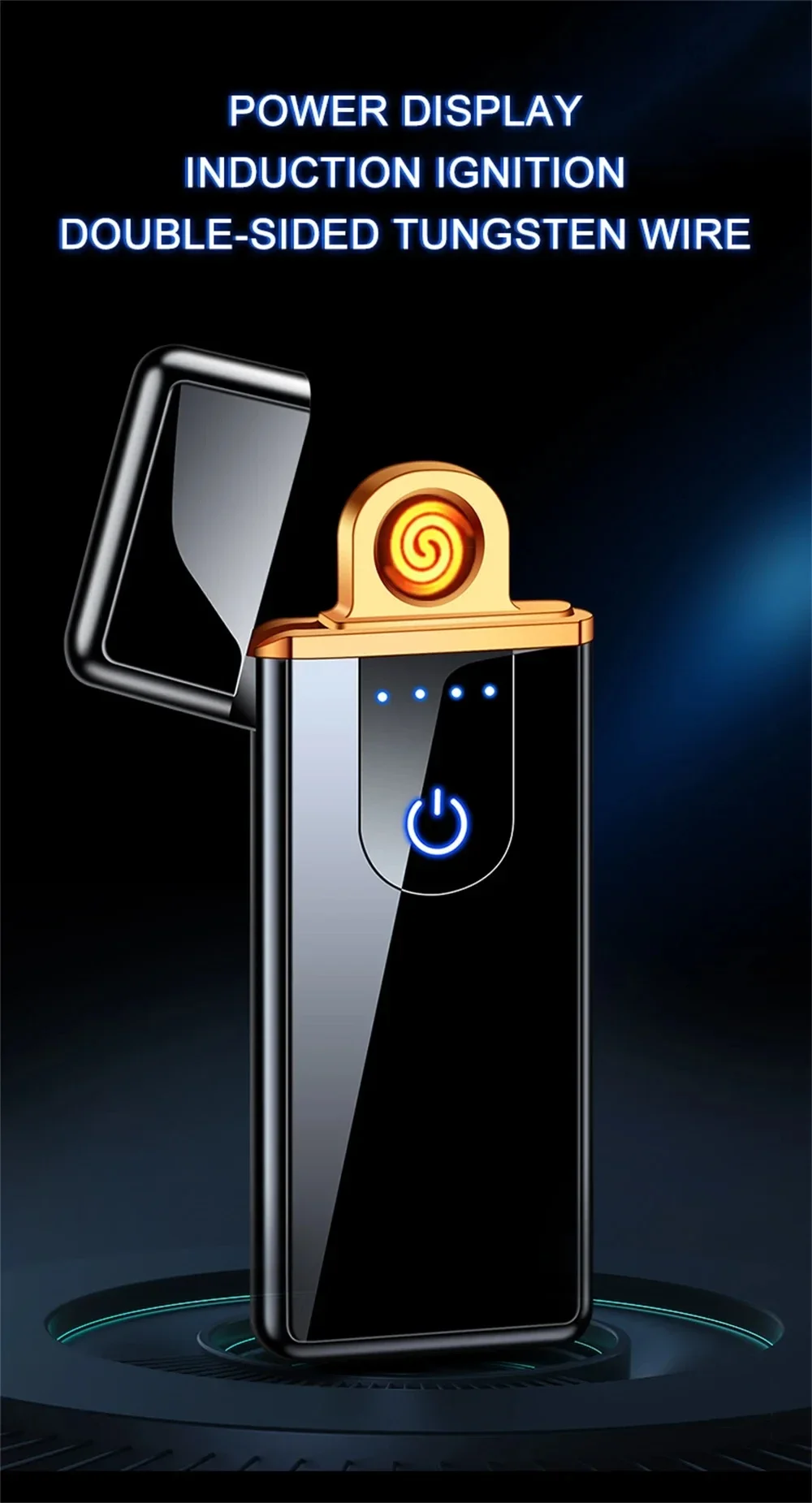 USB Electric Windproof Flameless Lighter - Double Arc, High End Gift USB Electric Windproof Flameless Lighter - Double Arc, High End Gift