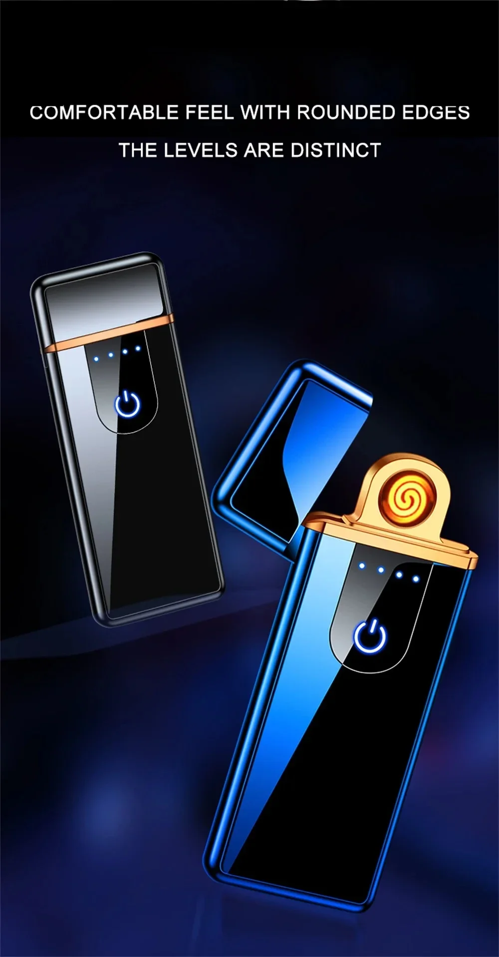 USB Electric Windproof Flameless Lighter - Double Arc, High End Gift USB Electric Windproof Flameless Lighter - Double Arc, High End Gift