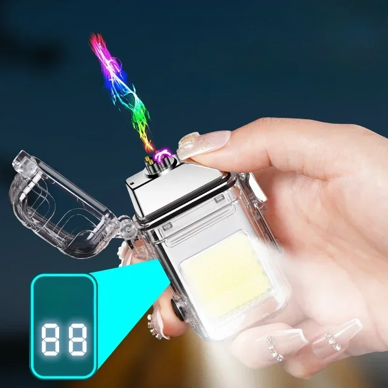 Electric Double Arc Lighter – Type-C, Digital Power Display Electric Double Arc Lighter - Type-C, Digital Power Display