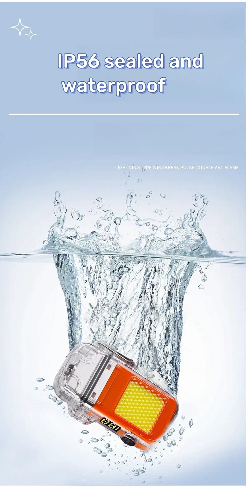 Electric Double Arc Lighter - Type-C, Digital Power Display Electric Double Arc Lighter - Type-C, Digital Power Display