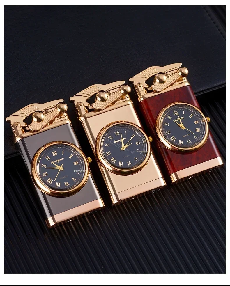 Windproof Gas Lighter Wrist Watch - Double Tube Cigarette Accessories Windproof Gas Lighter Wrist Watch - Double Tube Cigarette Accessories