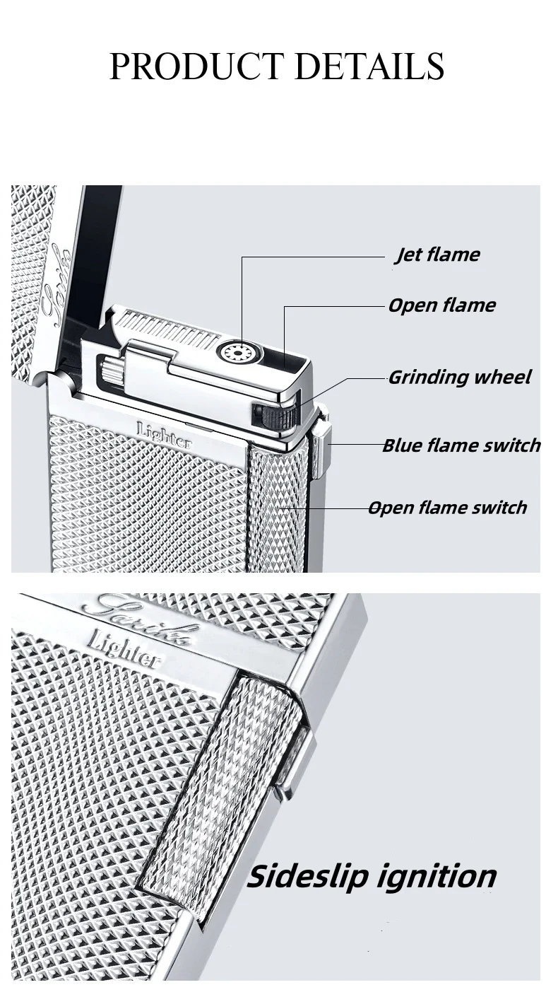 New Metal Windproof Lighter - Double Flame, Retro Crisp Sound