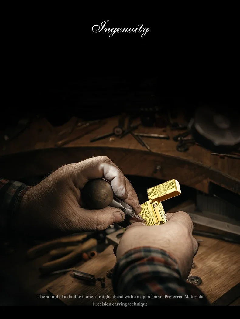 New Metal Windproof Lighter - Double Flame, Retro Crisp Sound