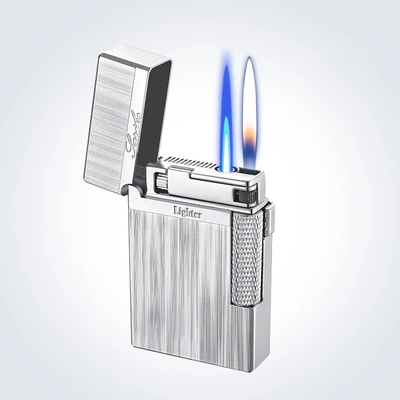 New Metal Windproof Lighter – Double Flame, Retro Crisp Sound New Metal Windproof Lighter - Double Flame, Retro Crisp Sound