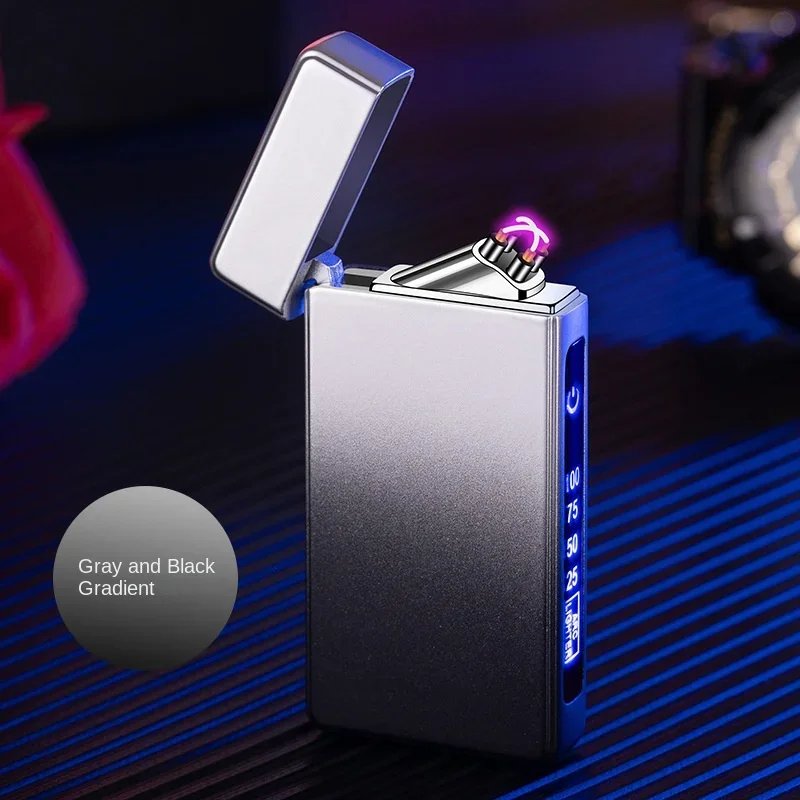Double Arc Plasma USB Touch Lighter – Digital Display, Rechargeable, Windproof Double Arc Plasma USB Touch Lighter - Digital Display, Rechargeable, Windproof