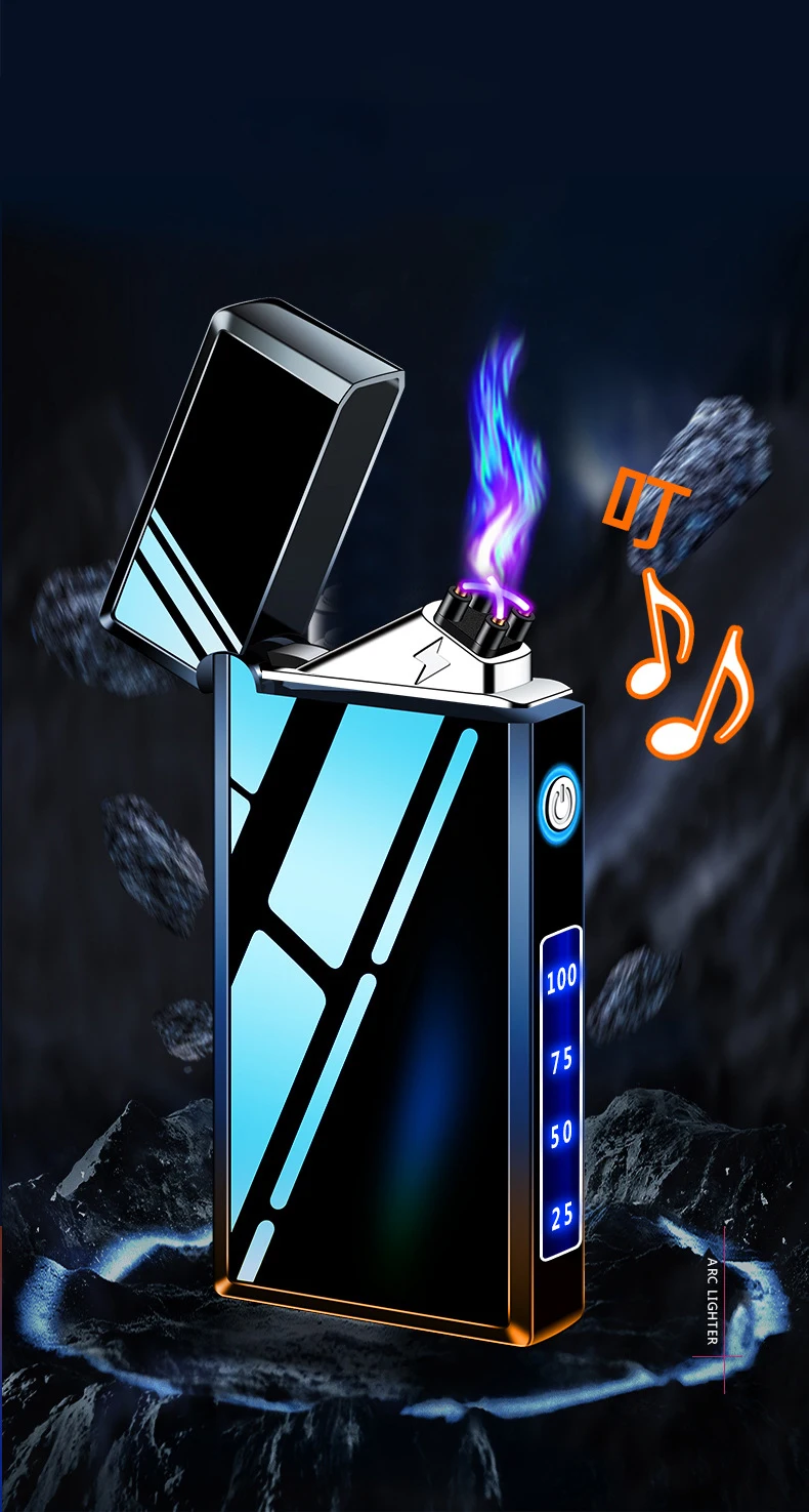 High-End Electric Dual Arc Lighter Type-C - Rechargeable Windproof Cigarette Lighter High-End Electric Dual Arc Lighter Type-C - Rechargeable Windproof Cigarette Lighter