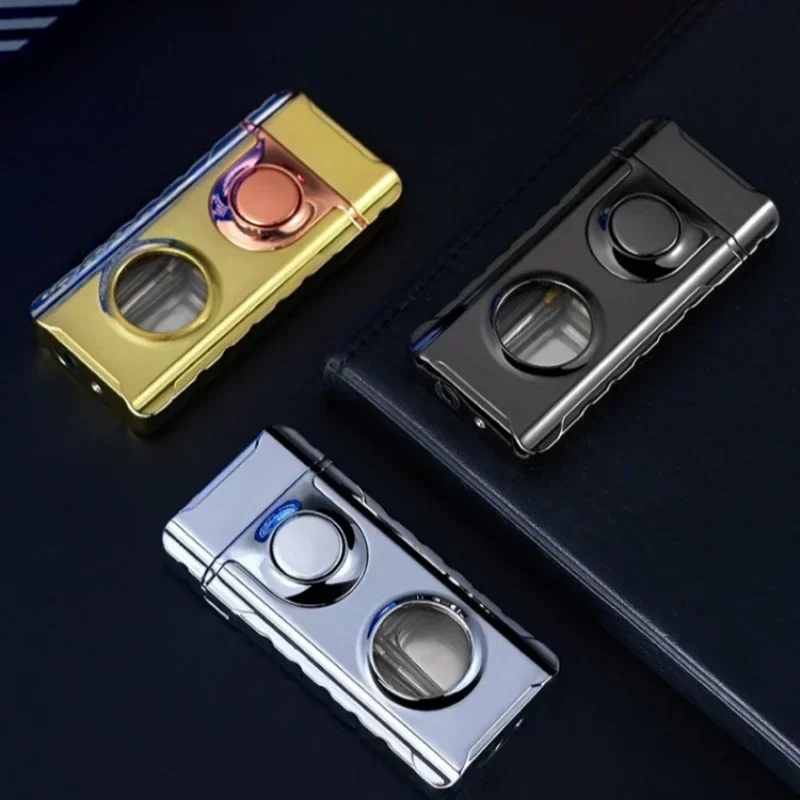 Blue Red Flame Torch Butane Gas Lighter – LED Light, Windproof, Portable Blue Red Flame Torch Butane Gas Lighter - LED Light, Windproof, Portable